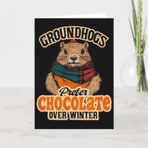 Carte Les marmottes préfèrent le chocolat à l'hiver févr
