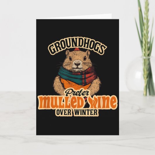 Carte Les marmottes préfèrent le vin chaud à l'hiver (Devant)