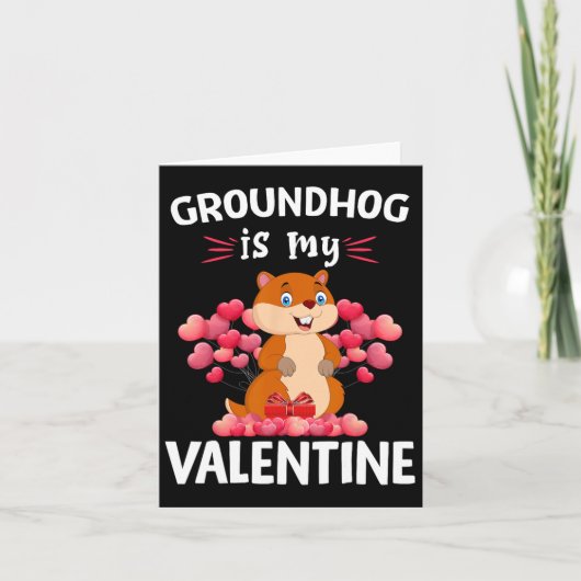 Carte Les marmottes sont ma Saint-Valentin Joyeuse Saint (Devant)