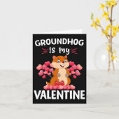 Carte Les marmottes sont ma Saint-Valentin Joyeuse Saint (Fleur jaune)