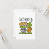 Carte Les Mathématiciens Sont Comme Des Ananas. (Devant/Arrière en situation)
