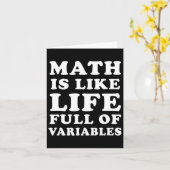 Carte Les Maths, c'est comme la vie Amusante Les maths E (Fleur jaune)
