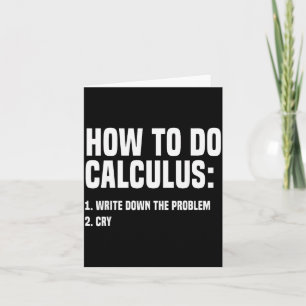 Carte Les maths drôles Comment faire du calcul Algèbre d