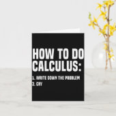 Carte Les maths drôles Comment faire du calcul Algèbre d (Fleur jaune)