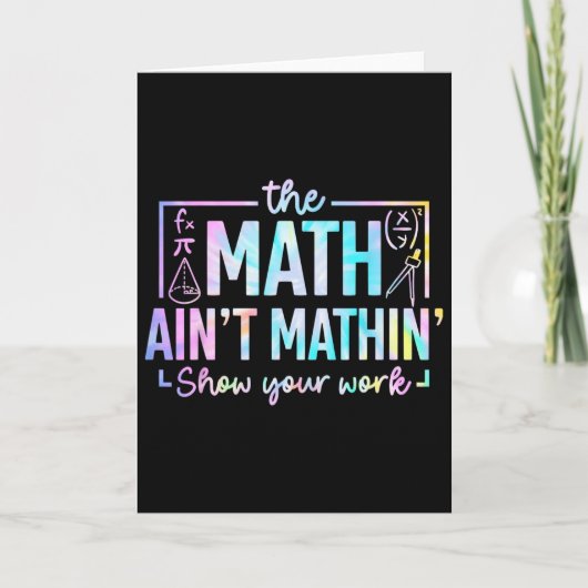 Carte Les maths ne sont pas drôles professeur de maths d (Devant)