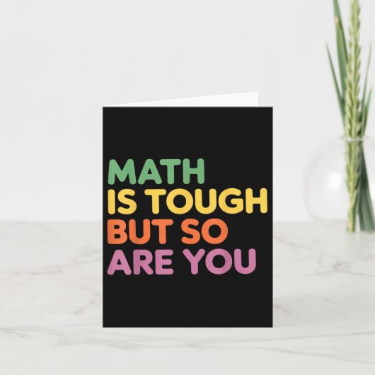Carte Les Maths Sont Difficiles Mais Vous Aussi, Enseign (Devant)