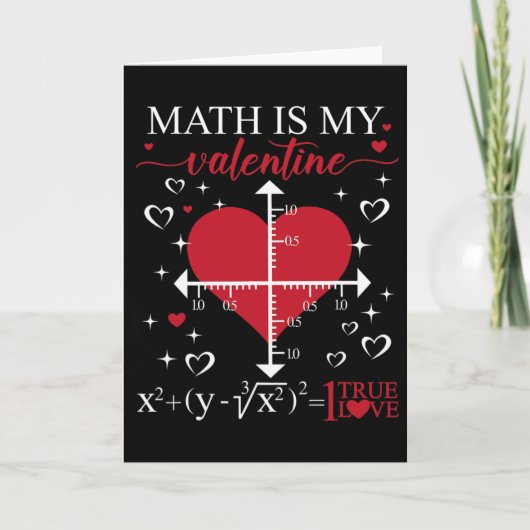 Carte Les maths sont ma Saint-Valentin Géométrie Prof de (Devant)