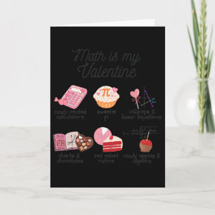 Carte Les maths sont ma Saint-Valentin Prof de maths drô