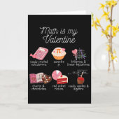 Carte Les maths sont ma Saint-Valentin Prof de maths mig (Fleur jaune)