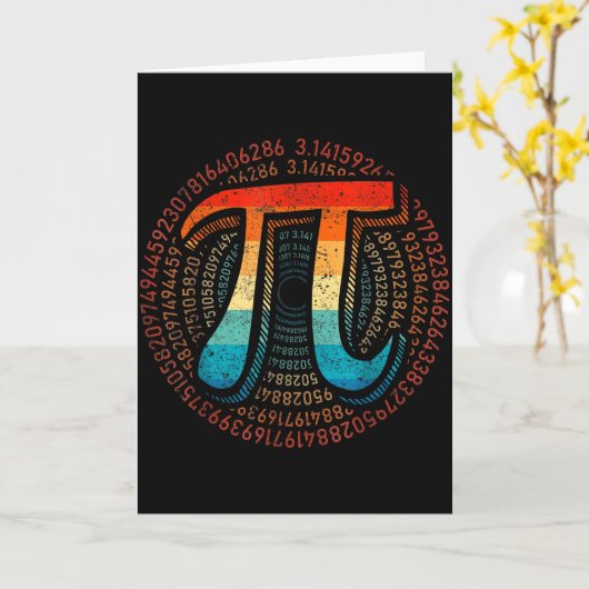 Carte Les maths sont simples comme Pi Prof de maths Bonn (Fleur jaune)