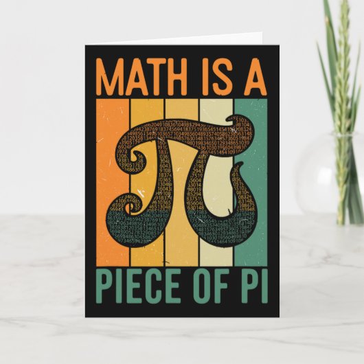 Carte Les maths sont un morceau de Pi Retro Pi Day Profe (Devant)