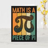 Carte Les maths sont un morceau de Pi Retro Pi Day Profe (Fleur jaune)