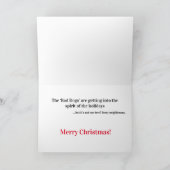 Carte Les mauvais chiens sont prêts pour Père Noël. (Intérieur)