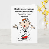 Carte Les médecins perplexes après des résultats de labo (Fleur jaune)