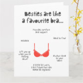 Carte Les meilleures amies sont comme un soutien-gorge p (Fleur jaune)