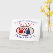Carte Les meilleures mains de Nonno vers le bas (Fleur jaune)