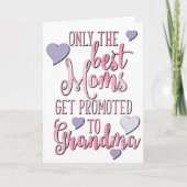 Carte Les meilleures mamans sont promues à grand-mère, f (Devant)