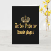 Carte Les meilleures personnes sont nées en août (Fleur jaune)