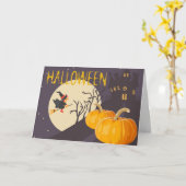 Carte Les meilleures sorcières d'Halloween (Fleur jaune)