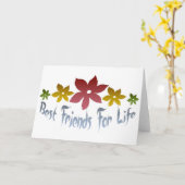 Carte Les meilleurs amis pour la vie (Fleur jaune)