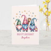 Carte Les meilleurs amis pour toujours gnomes (Fleur jaune)