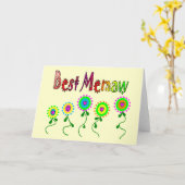 Carte Les meilleurs cadeaux de Memaw (Fleur jaune)