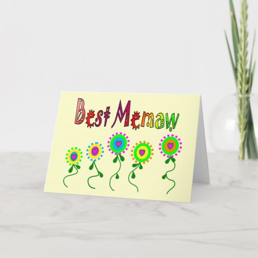 Carte Les meilleurs cadeaux de Memaw (Devant)