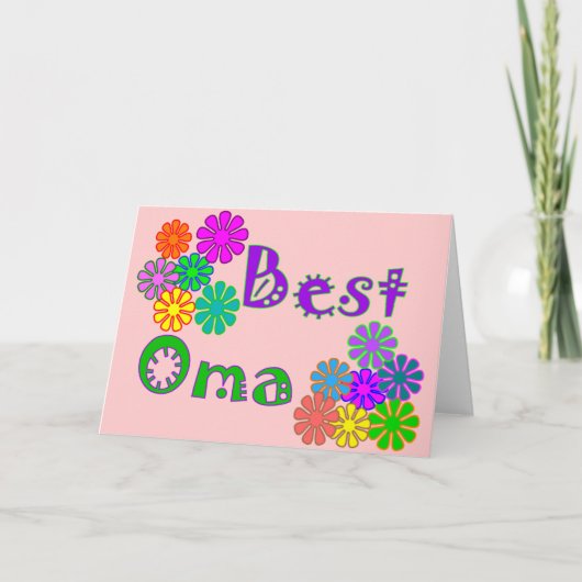 Carte Les meilleurs cadeaux du jour de mère d'Oma (Devant)