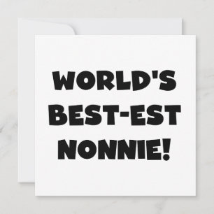 Carte Les meilleurs cadeaux Nonnie du monde de Black Tex