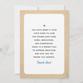 Carte Les meilleurs et les plus brillants médecins mérit (Dos)