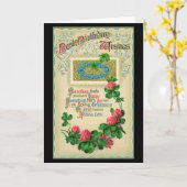 Carte Les meilleurs souhaits d'anniversaire (Fleur jaune)