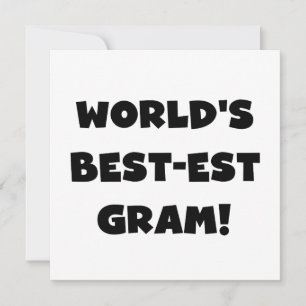 Carte Les meilleurs t-shirts Gram Black Text et GIfts du
