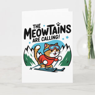 Carte Les Meowtains appellent Cat Snowboard Ski Hommes W