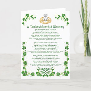 Carte Les mères irlandaises l'amour est une bénédiction