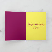 Carte Les mères orange, jaune et rose, joyeux anniversai (Intérieur)