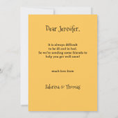 Carte Les mignons amis animaux se portent bien bientôt (Dos)