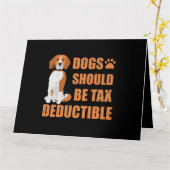 Carte Les mignons chiens devraient être déductibles d'im (Fleur jaune)