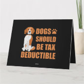 Carte Les mignons chiens devraient être déductibles d'im (Dos)