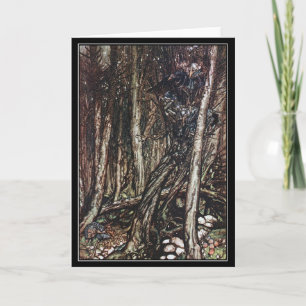 Carte Les monstres d'Halloween dans un arbre Arthur Rack