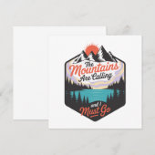 Carte Les Montagnes Appelent - Nature Adventure (Devant / Derrière)