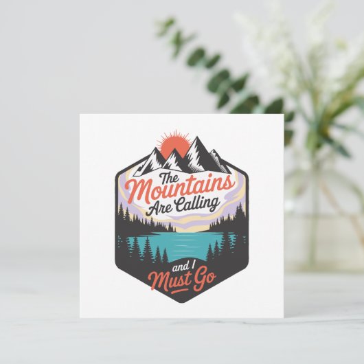Carte Les Montagnes Appelent - Nature Adventure (Debout devant)