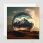 Carte Les montagnes dans un globe à bulles (Devant / Derrière)