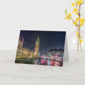 Carte Les monuments | Big Ben la nuit (Fleur jaune)