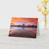 Carte Les monuments | Coucher de soleil de Taj Mahal (Fleur jaune)
