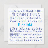 Carte Les monuments d'Helsinki (Devant)