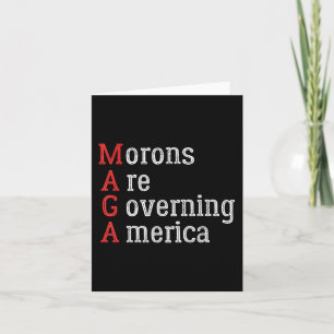 Carte Les Morons dirigent l'Amérique contre Trump