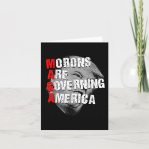 Carte Les Morons dirigent l'Amérique Trump drôle 2025