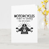 CARTE LES MOTOCYCLES ME RENDENT HEUREUX (Fleur jaune)