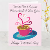 Carte Les mots de Saint Valentin ne peuvent pas Espresso (Fleur jaune)