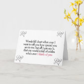 CARTE *LES MOTS SONT COURTS POUR DÉCRIRE MON AMOUR* (Fleur jaune)